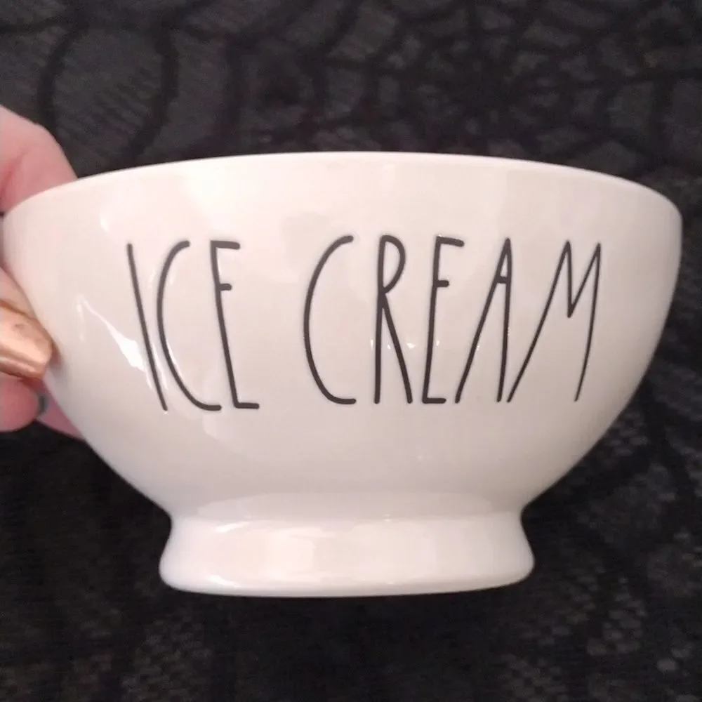 Rae Dunn Set of Two Orange Pink Ceramic‎ Ice Cream Bowls NWT